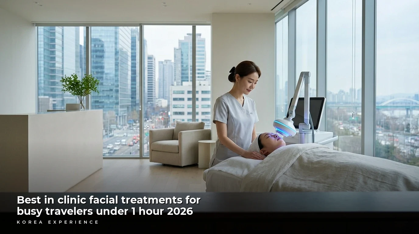 Best in clinic facial treatments for busy travelers under 1 hour 2026