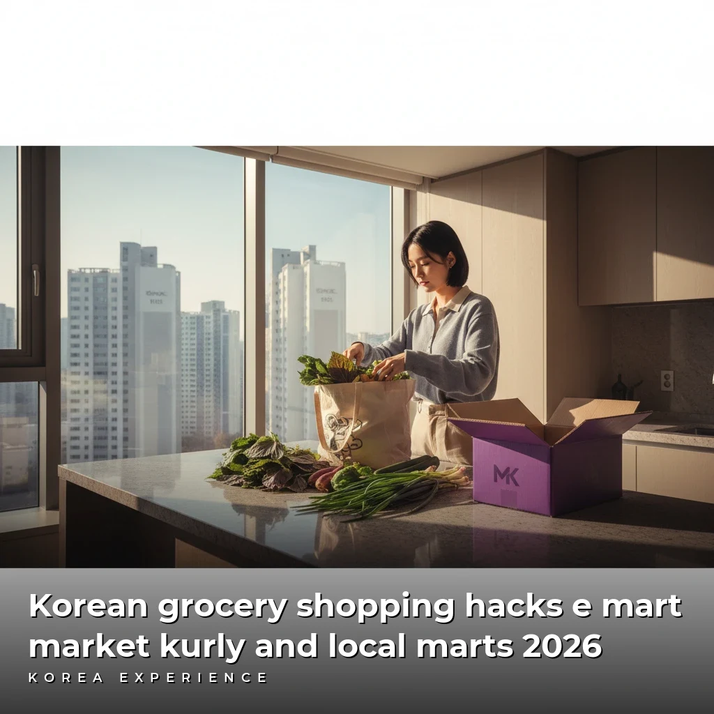 Korean grocery shopping hacks e mart market kurly and local marts 2026