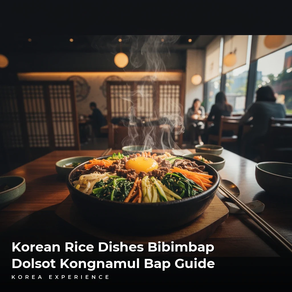 Korean Rice Dishes Bibimbap Dolsot Kongnamul Bap Guide