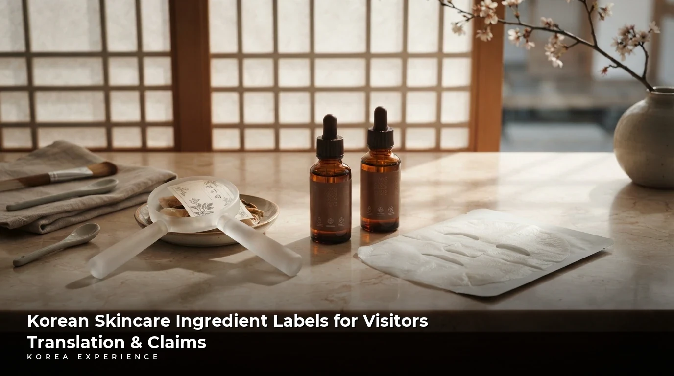 Korean Skincare Ingredient Labels for Visitors: Translation & Claims