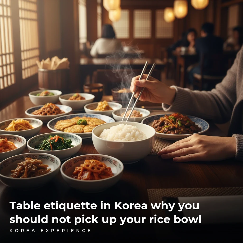 Table etiquette in Korea why you should not pick up your rice bowl